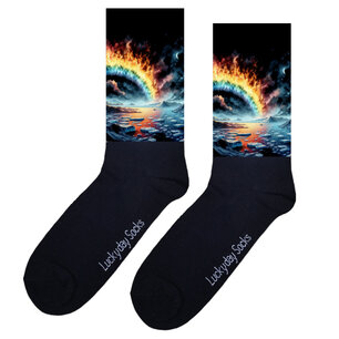 375 Print Regenboogvuur nacht