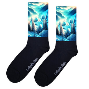 385 Print Winter kerk dorp