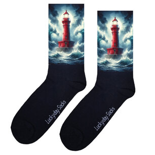 399 Print Vuurtoren storm