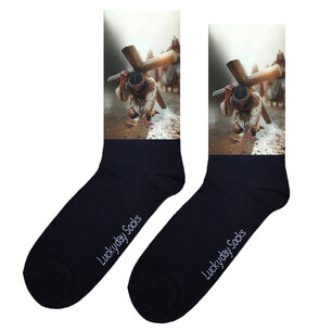 458 Print Jezus kruipt met kruis 