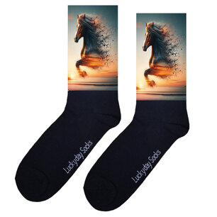 408 Print Paard bruin zonsondergang 