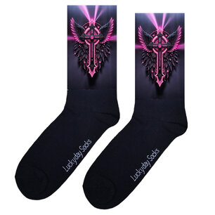 435 Print Fuchia kruis