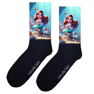 Print 455 Zeemeermin parels bruin haar 