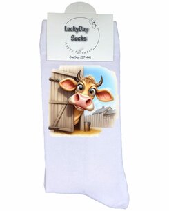 Print 492 Bruine koe deur 