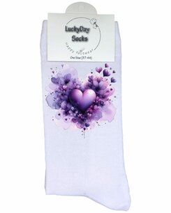 Print 522 Paarse hartjes