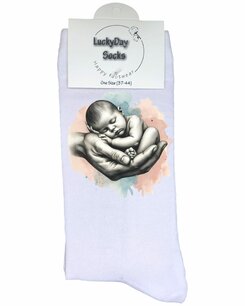 Print 531 Baby in hand roze