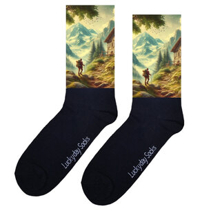 Print 558 Wandelaar bergen