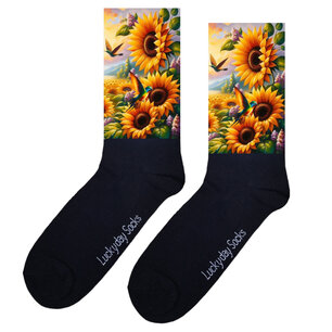 Print 581 Zonnebloemen vogels