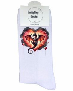 Print 601 Draak rook hartje