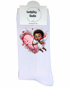 Print 653 Cupido donker engeltje vliegen