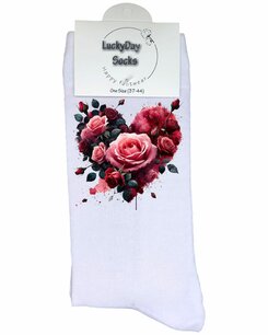 Print 663 Donker rozen hart