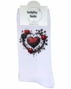 Print 667 Gothic hart dubbel 