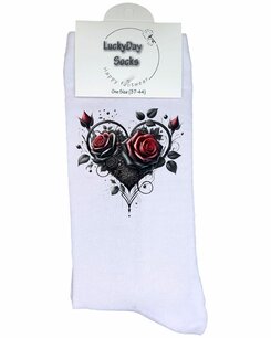 print 668 Gothic hart rozen