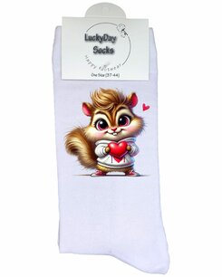 Print 674 Eekhoorn hoody hart 