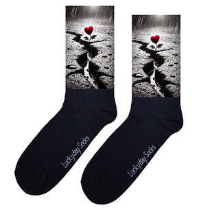 Print 686 Scheur straat harten roos regen