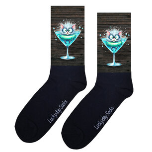 Print 630 Gekke Kat in martini glas