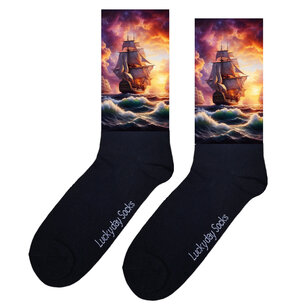 Print 823 Schip avondrood