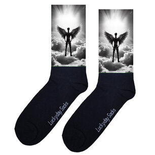 Print 833 Engel zwart wit