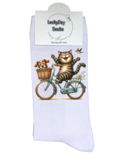 Print 876 Poes fiets met hondje