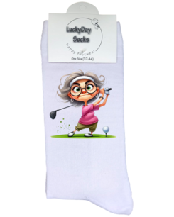 Print 944 Golf oma swing met bal 