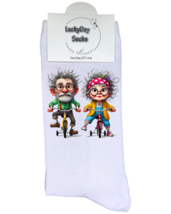 Print 951 Opa oma fietsen