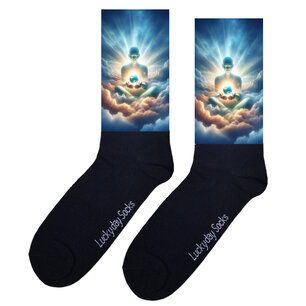 Print 977 Wereld in handen blauw