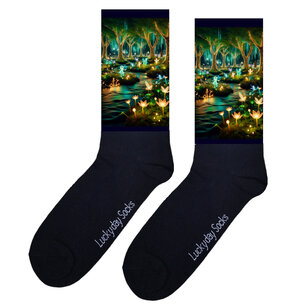 Print 1016 Sprookjes bos verlicht