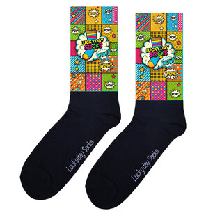 Print 1041 LuckyDay Socks popart fel