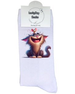 Print 1128 Kat met muis hoofd 