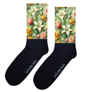 Print 1354 Tulpen mix groen