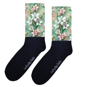 Print 1355 Lelies groen