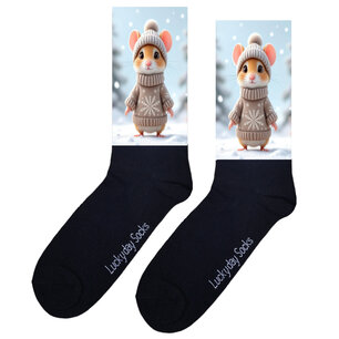 Print 1188 Sneeuw muis beige