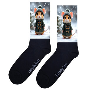 Print 1192 Sneeuw muis groene jas