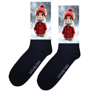 Print 1196 Sneeuw muis rode jas