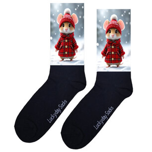 Print 1200 Sneeuw muis ruitje jas