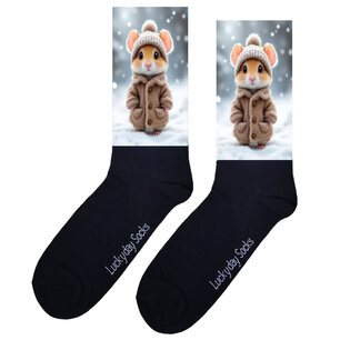 Print 1201 Sneeuw muis beige jas