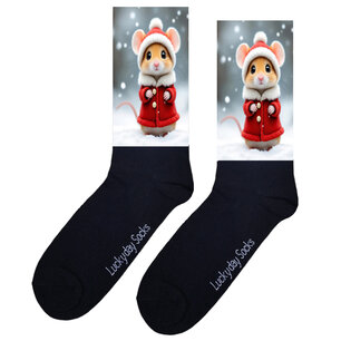 Print 1201 Sneeuw muis beige jas