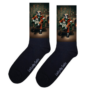 Print 1220 Fluweel beagle