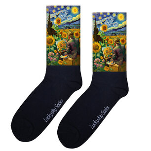 Print 1281 van Gogh zonnebloem weiland