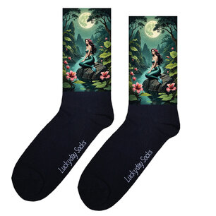 Print 1324 Zeemeermin zwart