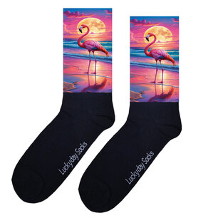 Print 1340 Flamingo zonsondergang