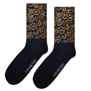 Print 1343 Steampunk tandwielen roest