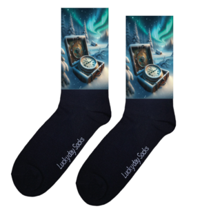 Print 1376 Koffer klok sneeuw