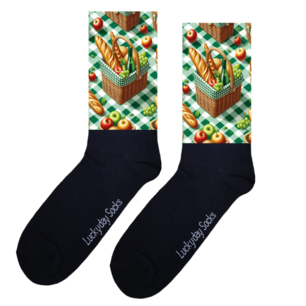 Print 1439 Picknick groen kleed