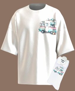 T-shirt print 341 Camper pastel SET