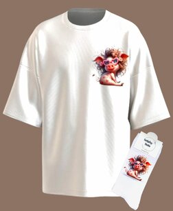 T-shirt print 112 Hartjes varkentje SET