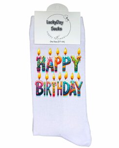 Print 1698 Vrolijke happy birthday kaarsjes