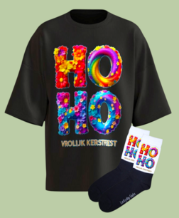 T-shirt Print 1732 HOHO bloemen SET