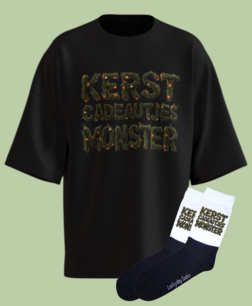 T-shirt Print 1755 Cadeautjes monster dennen SET