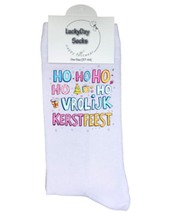 Print 1748 Vrolijk kerstfeest pastel HOHOHO